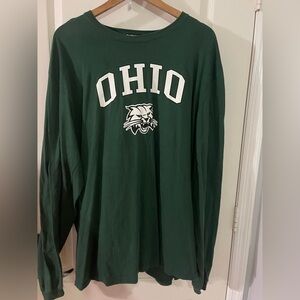 Ohio University Bobcats Football Hastings #94 Green Long Sleeve Tee